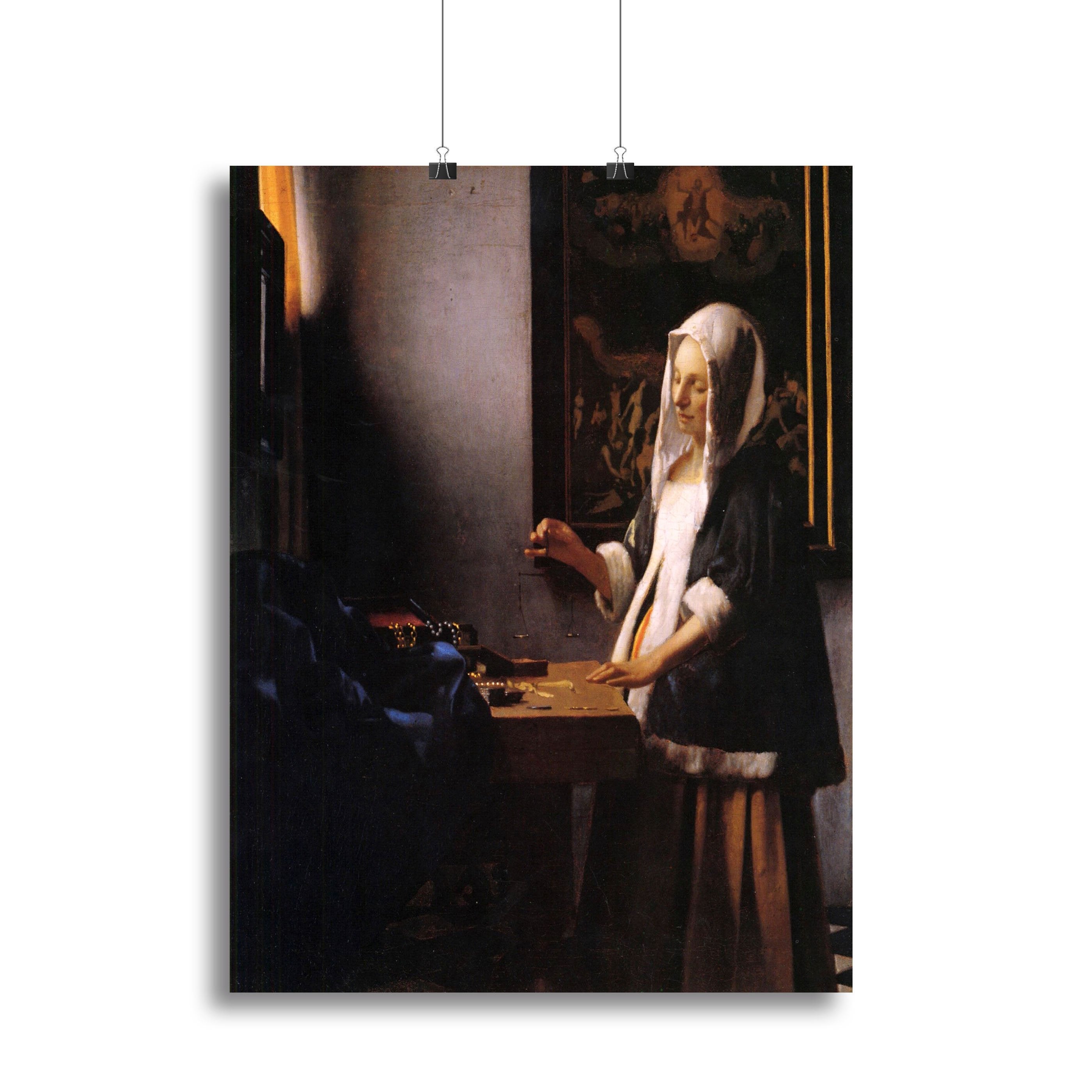Weights by Vermeer Canvas Print or Poster