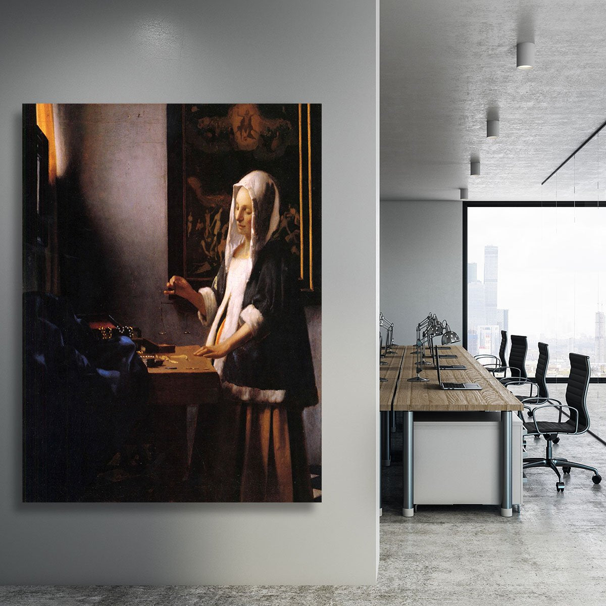 Weights by Vermeer Canvas Print or Poster