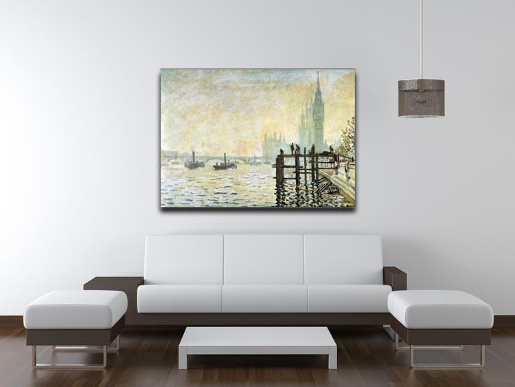 Westminster Bridge in London by Monet Canvas Print & Poster - Canvas Art Rocks - 4