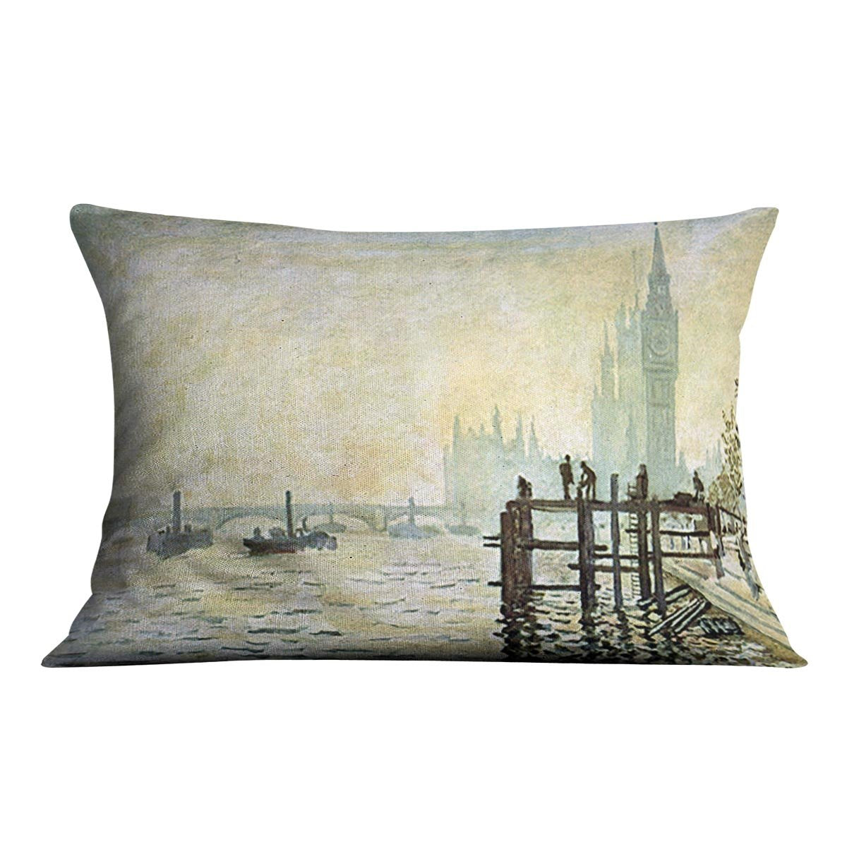 Westminster Bridge in London by Monet Throw Pillow