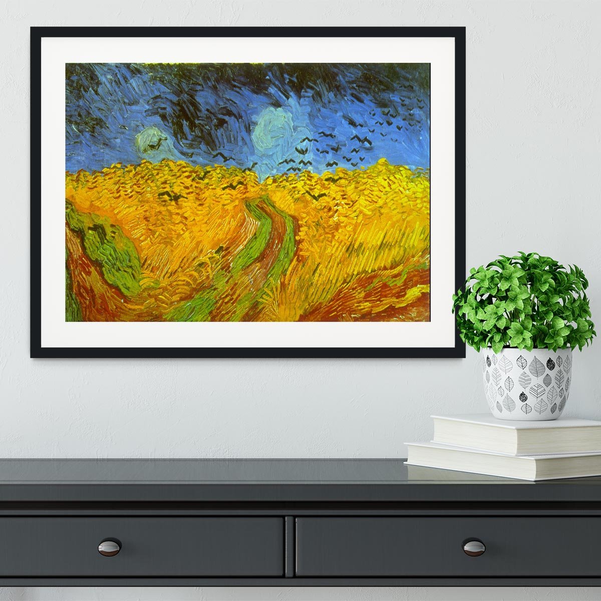 Wheatfield Framed Print - Canvas Art Rocks - 1