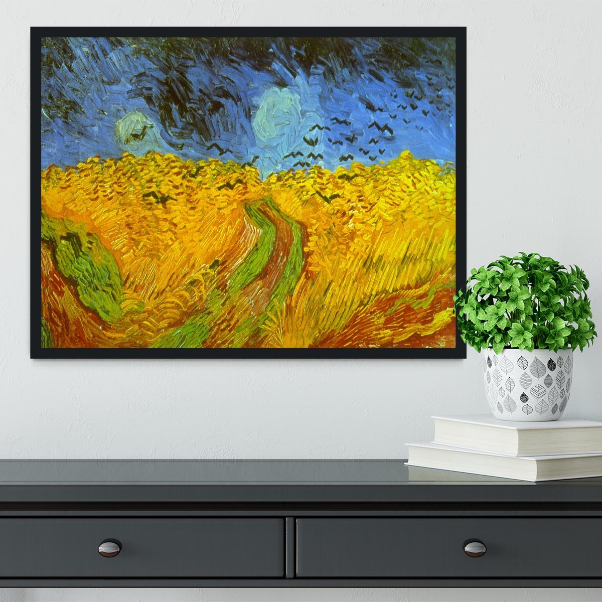 Wheatfield Framed Print - Canvas Art Rocks - 2