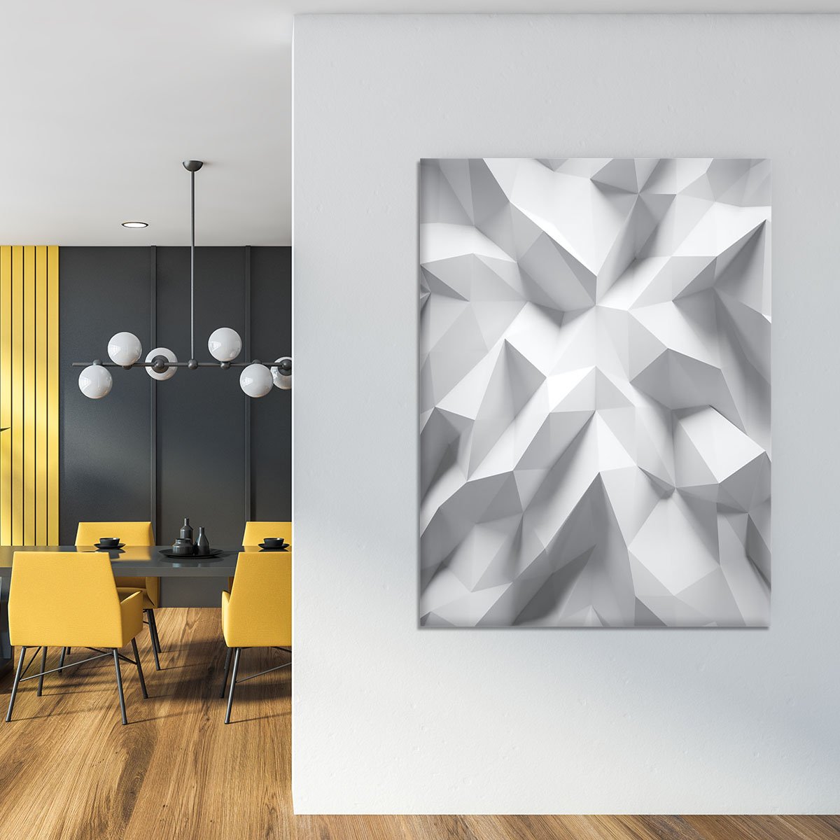 White 3D Background Canvas Print or Poster