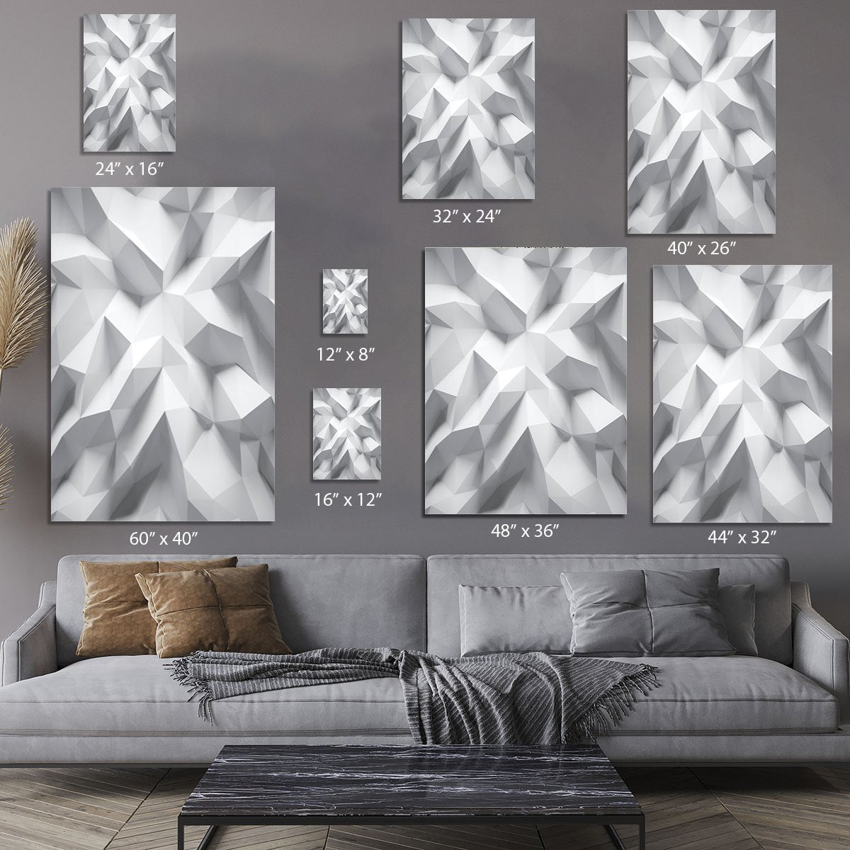 White 3D Background Canvas Print or Poster