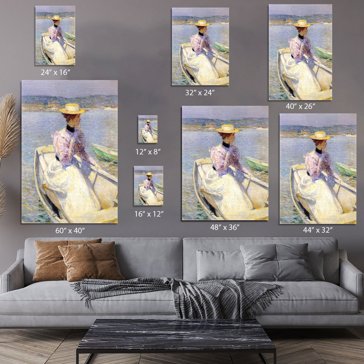 White Dory Gloucester by Hassam Canvas Print or Poster