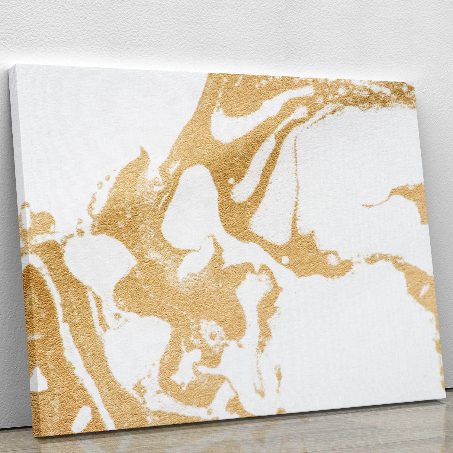 White and Gold Marble Canvas Print or Poster