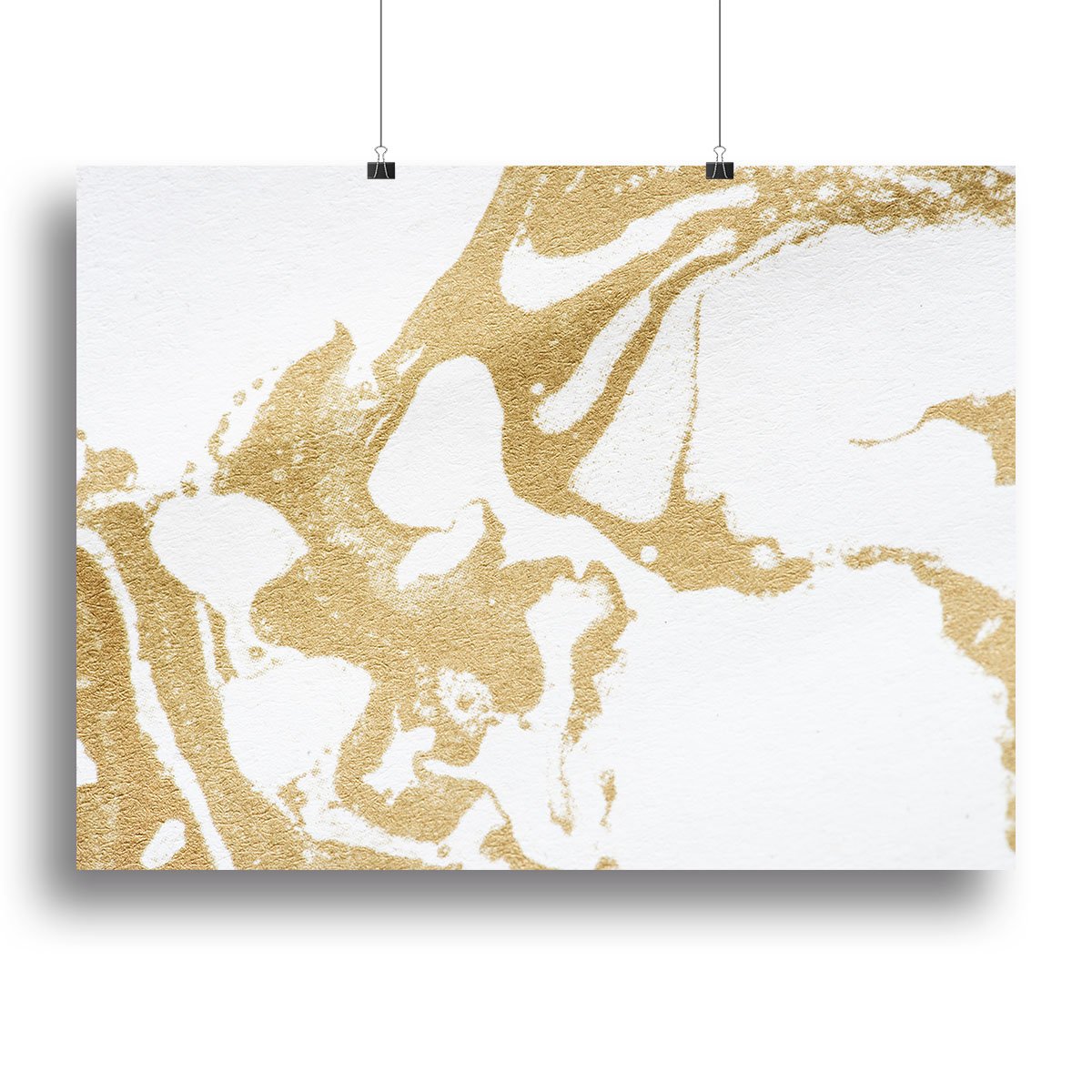 White and Gold Marble Canvas Print or Poster