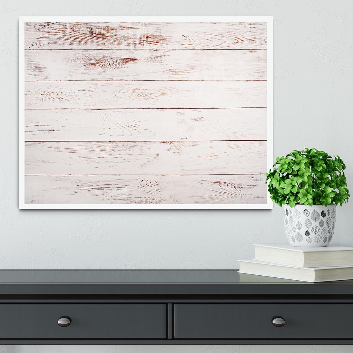 White and brown rustic Framed Print - Canvas Art Rocks -6