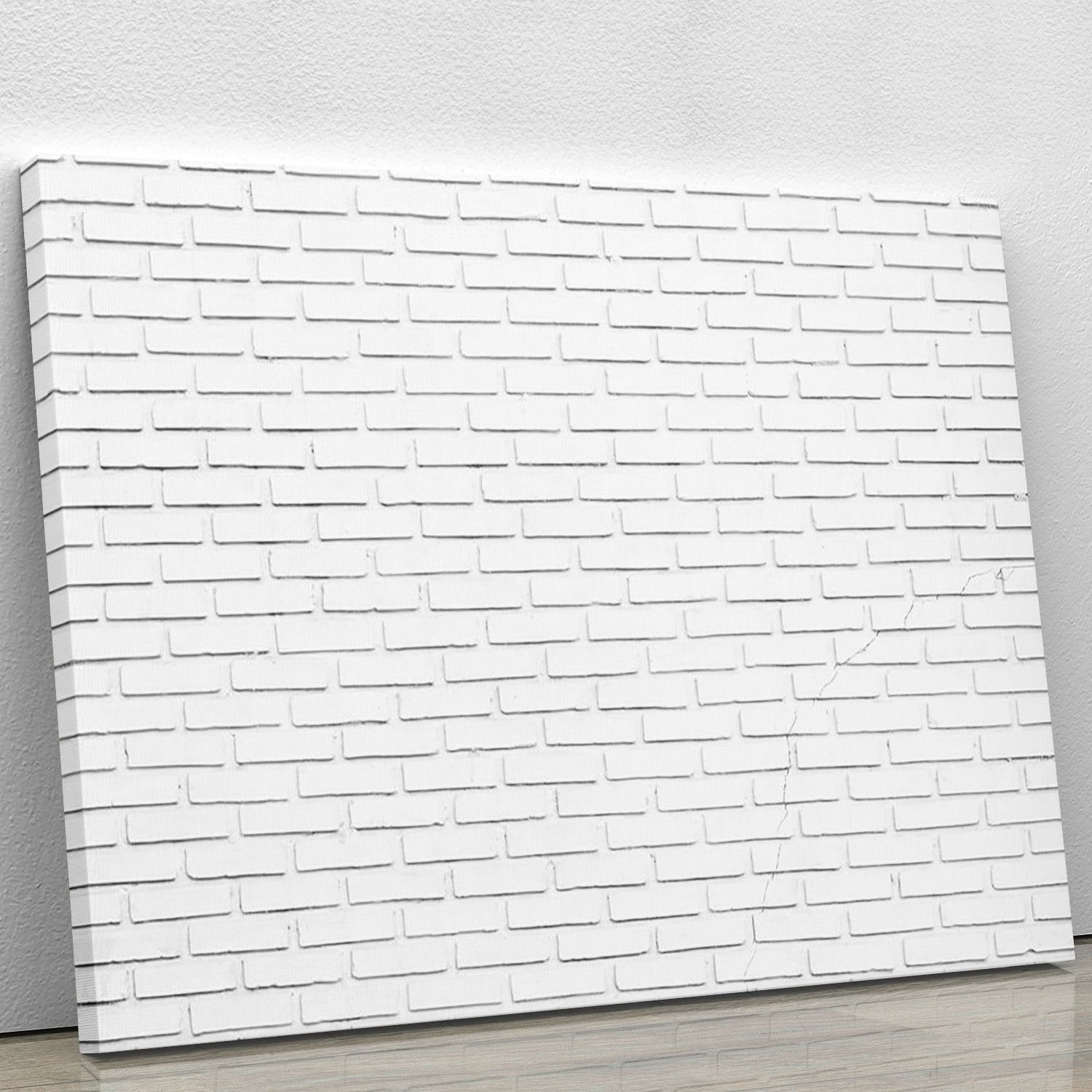 White brick wall Canvas Print or Poster