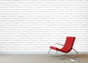 White brick wall Wall Mural Wallpaper - Canvas Art Rocks - 2