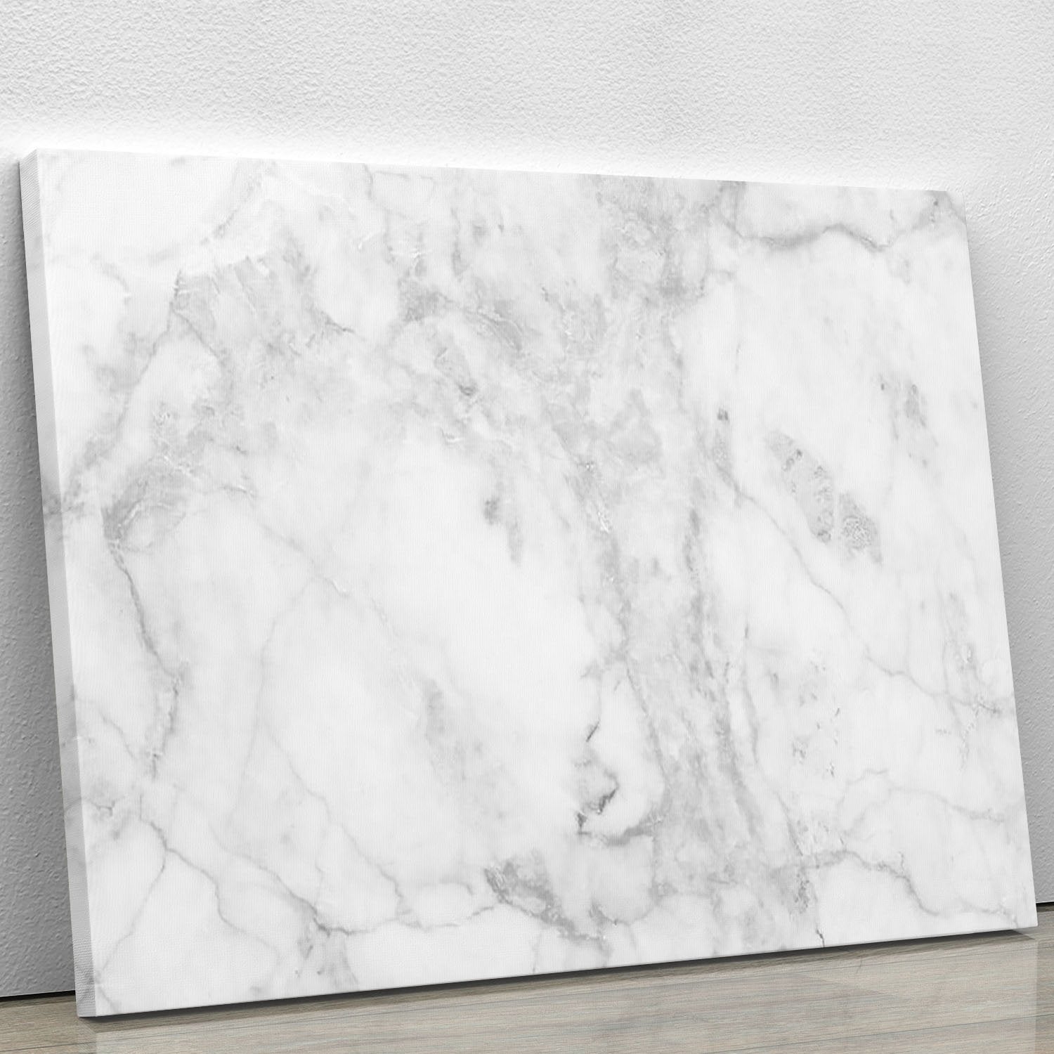 White gray marble patterned Canvas Print or Poster