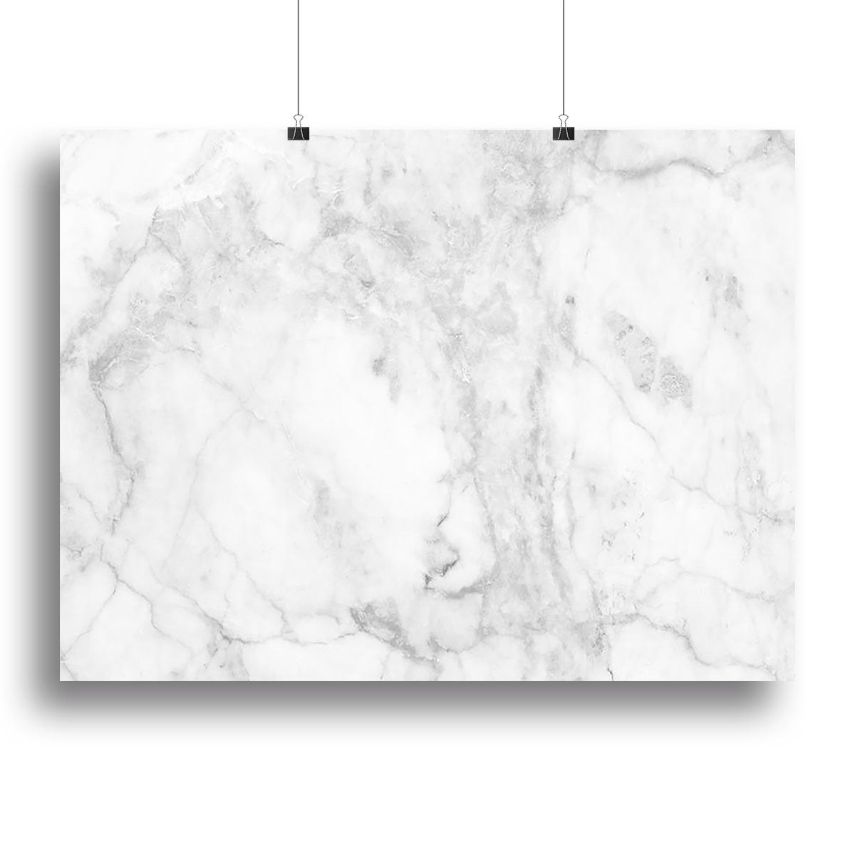 White gray marble patterned Canvas Print or Poster