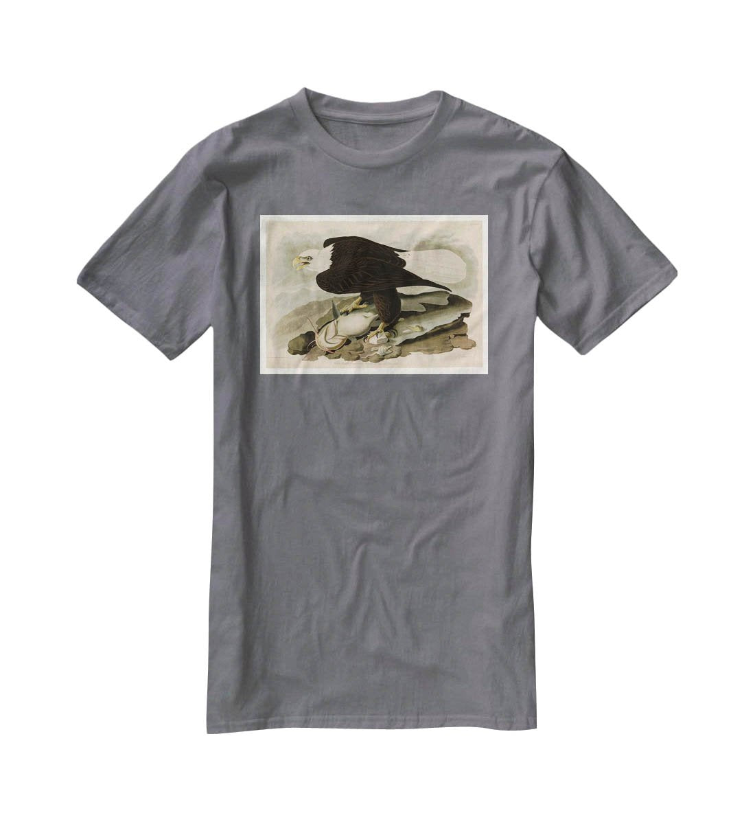 White headed Eagle by Audubon T-Shirt - Canvas Art Rocks - 3
