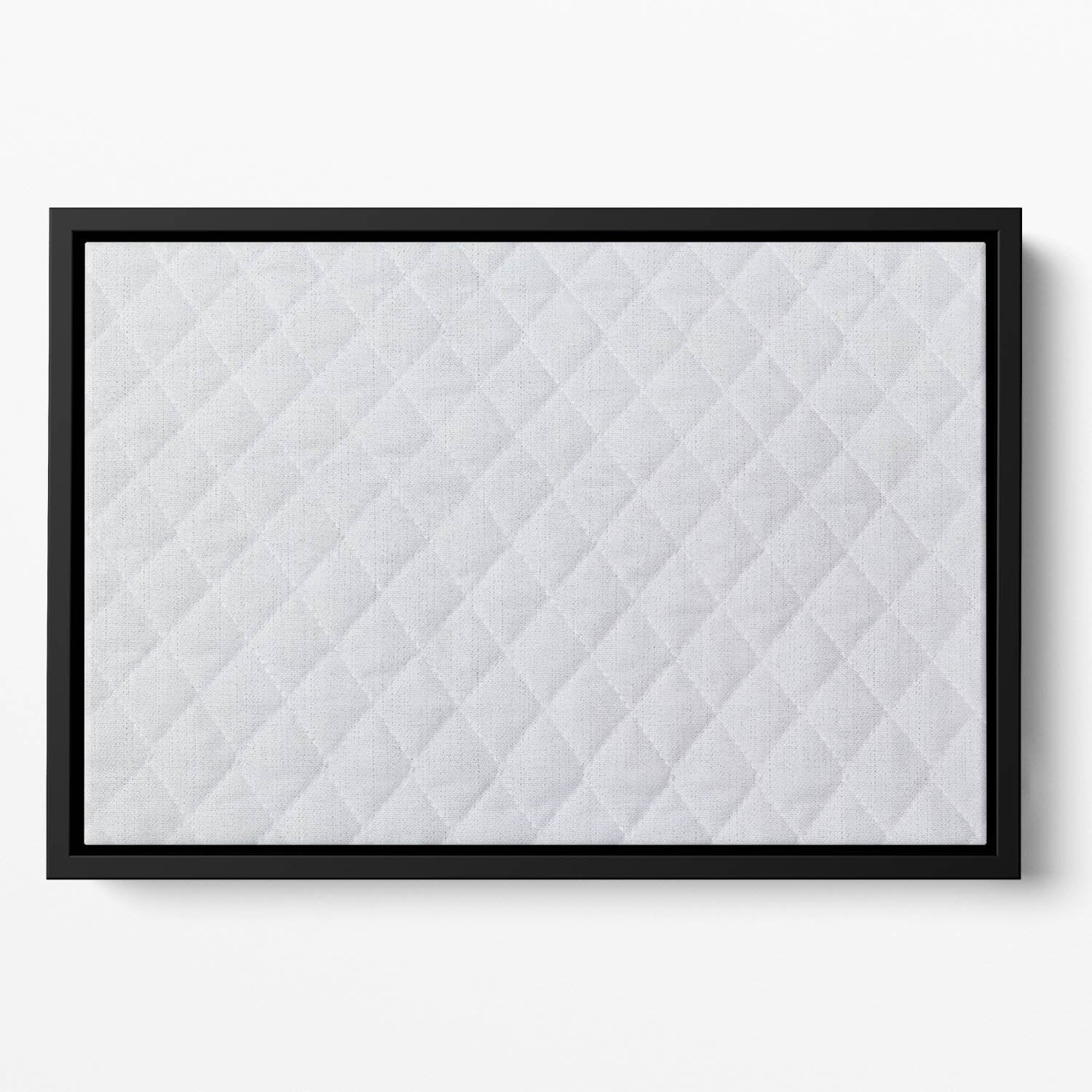 White mattress bedding Floating Framed Canvas