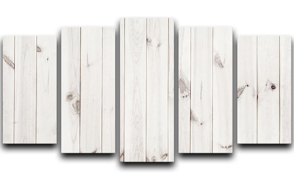 White wood texture background 5 Split Panel Canvas - Canvas Art Rocks - 1