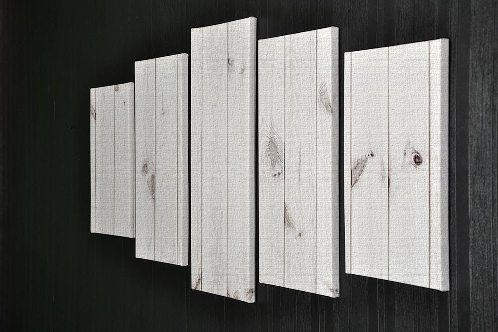 White wood texture background 5 Split Panel Canvas - Canvas Art Rocks - 2