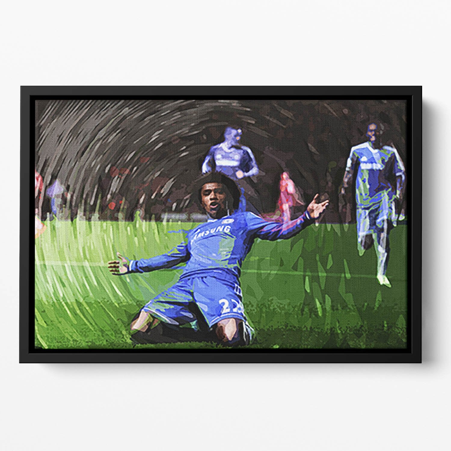 Willian Chelsea Floating Framed Canvas