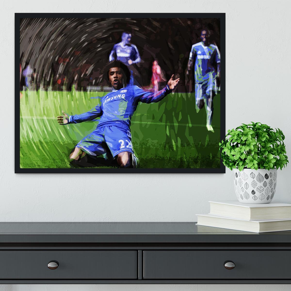 Willian Chelsea Framed Print - Canvas Art Rocks - 2