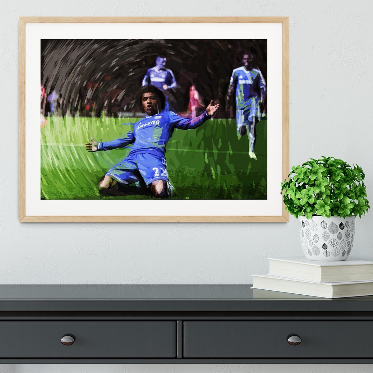 Willian Chelsea Framed Print - Canvas Art Rocks - 3