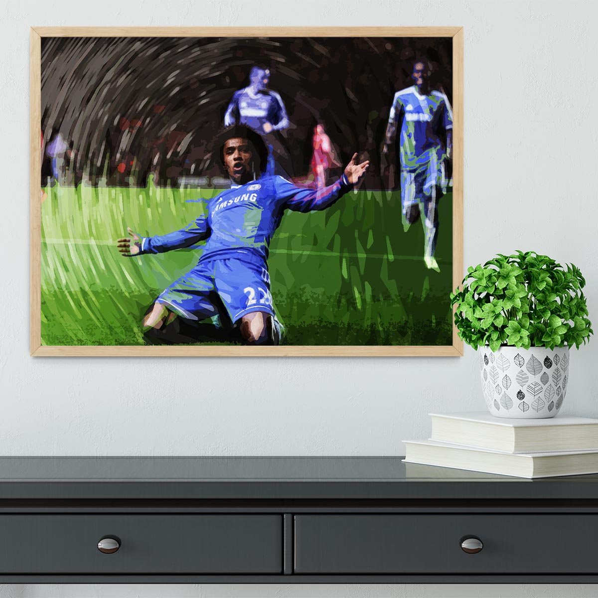 Willian Chelsea Framed Print - Canvas Art Rocks - 4