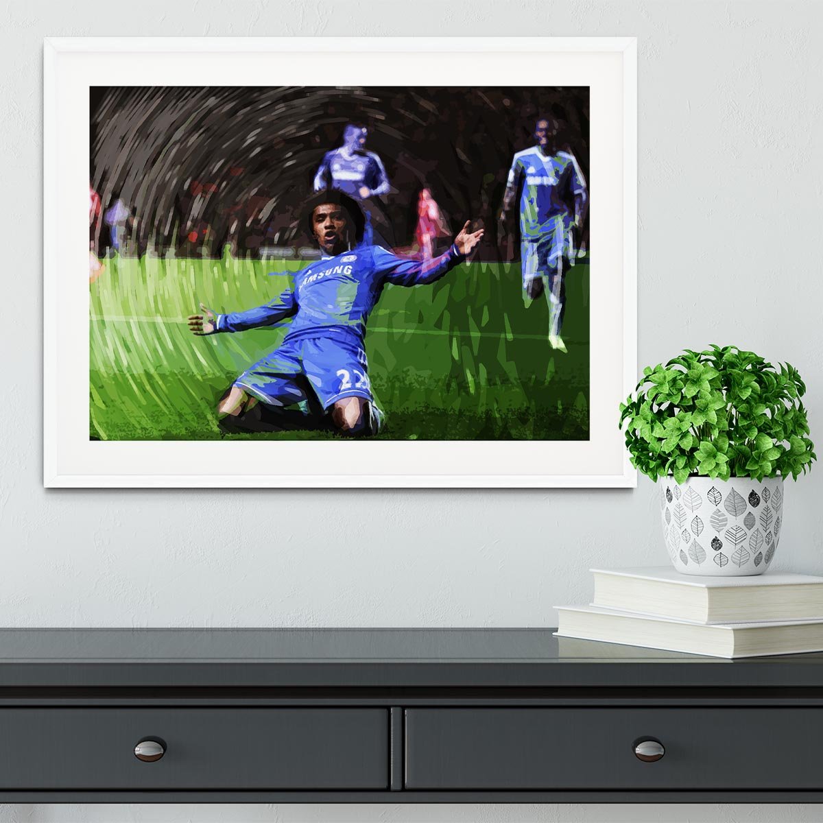 Willian Chelsea Framed Print - Canvas Art Rocks - 5