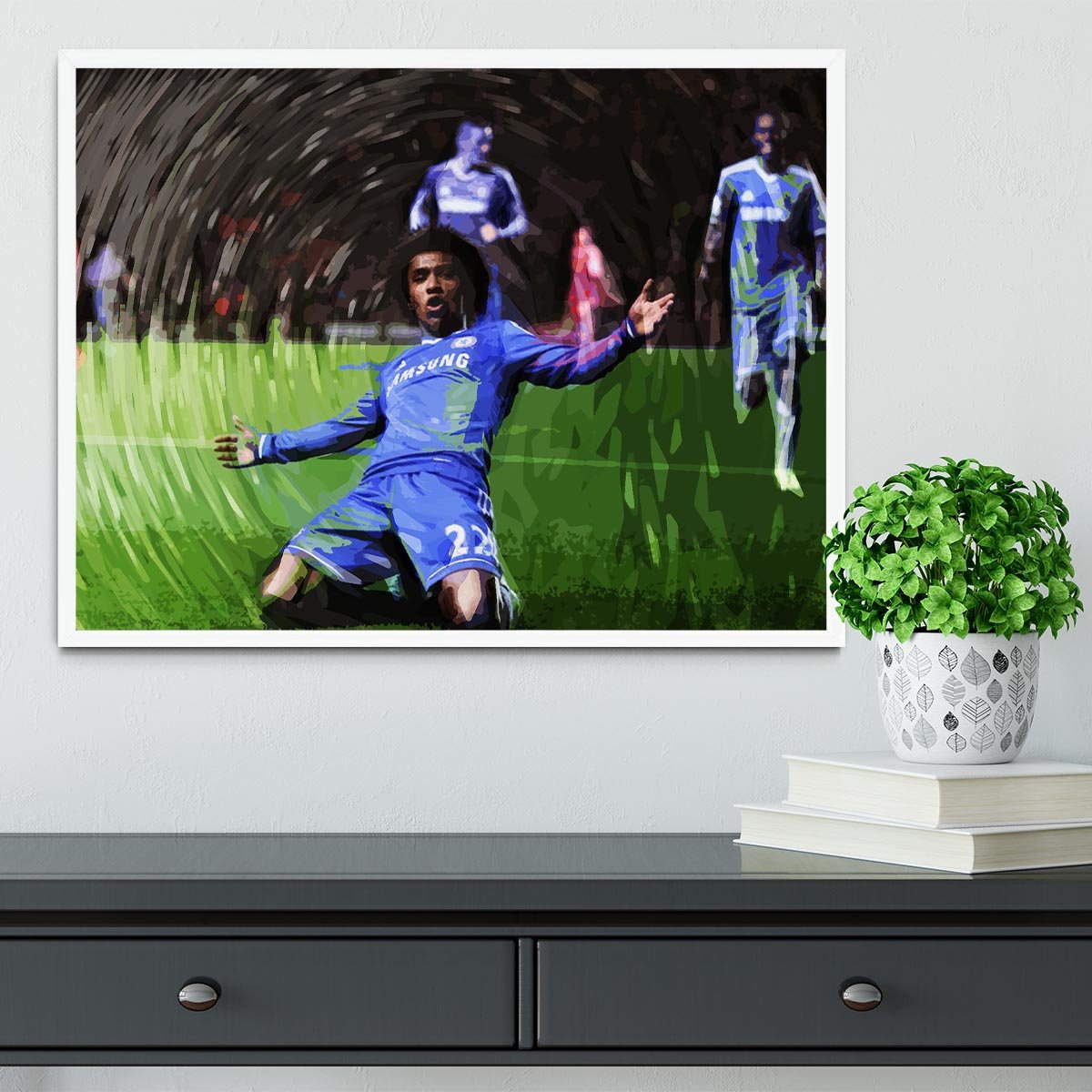 Willian Chelsea Framed Print - Canvas Art Rocks -6