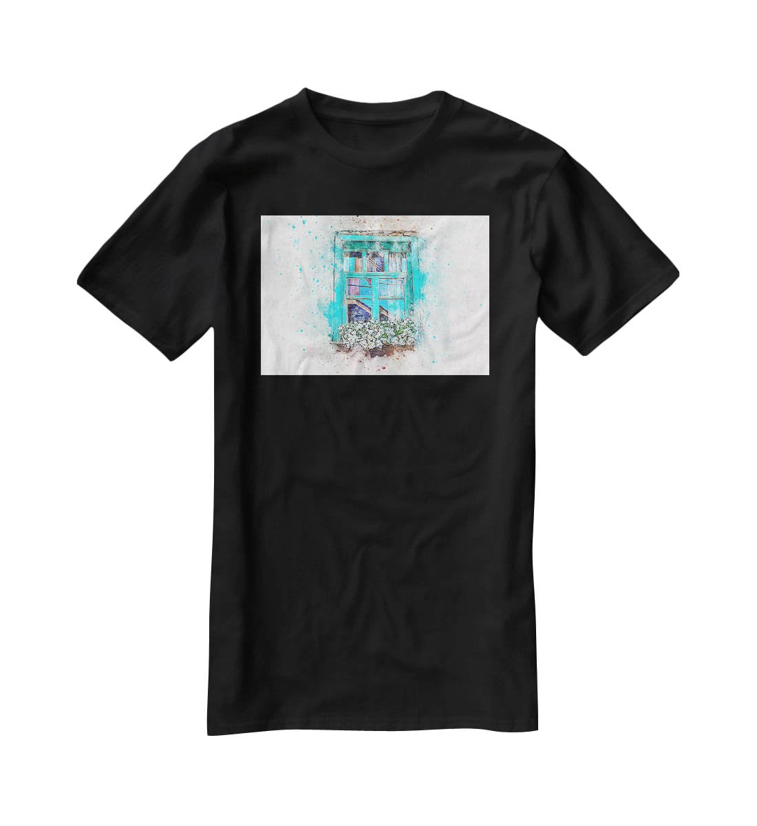 Window Painting T-Shirt - Canvas Art Rocks - 1