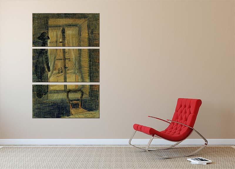 Window in the Bataille Restaurant by Van Gogh 3 Split Panel Canvas Print - Canvas Art Rocks - 2