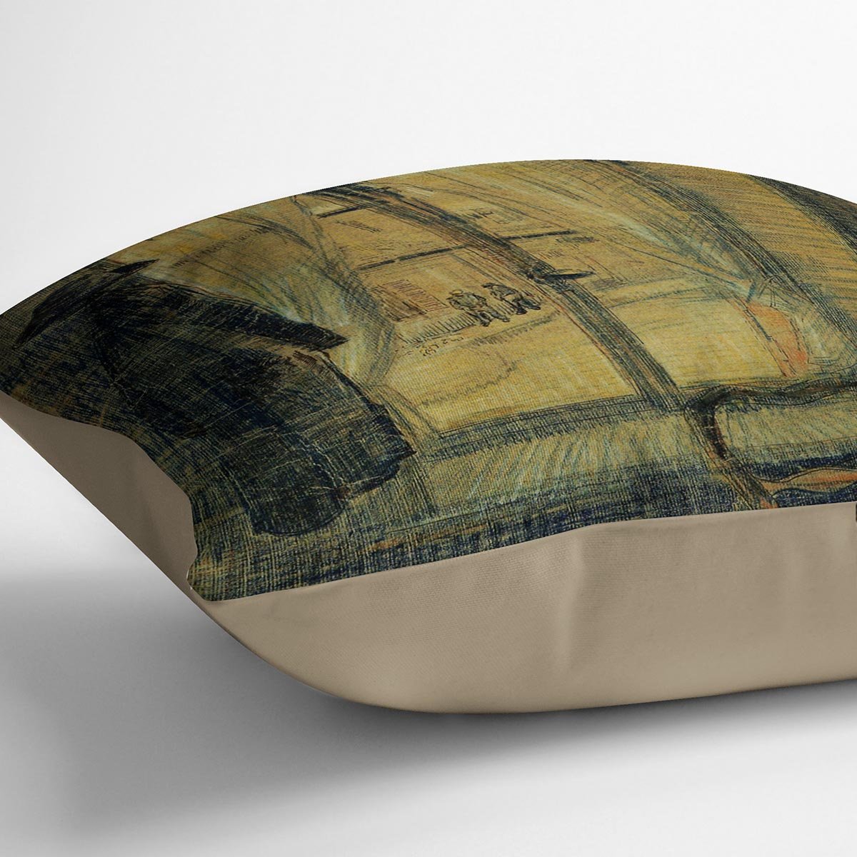 Window in the Bataille Restaurant by Van Gogh Throw Pillow