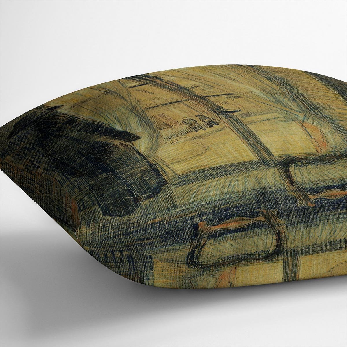Window in the Bataille Restaurant by Van Gogh Throw Pillow