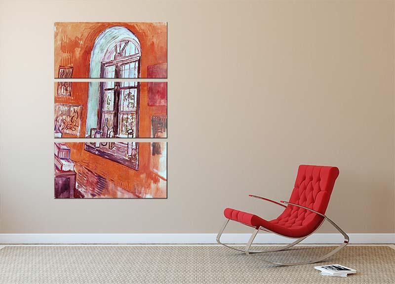 Window of Vincent s Studio at the Asylum by Van Gogh 3 Split Panel Canvas Print - Canvas Art Rocks - 2