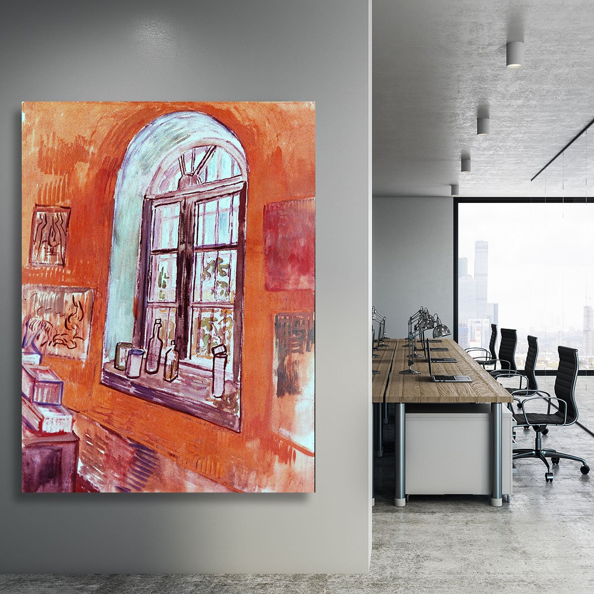 Window of Vincent s Studio at the Asylum by Van Gogh Canvas Print or Poster
