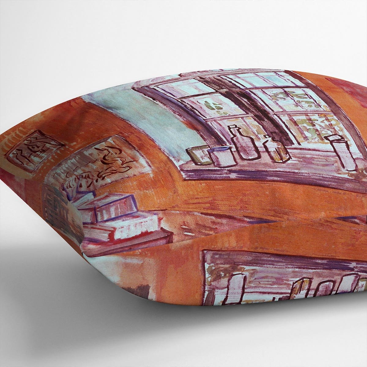 Window of Vincent s Studio at the Asylum by Van Gogh Throw Pillow