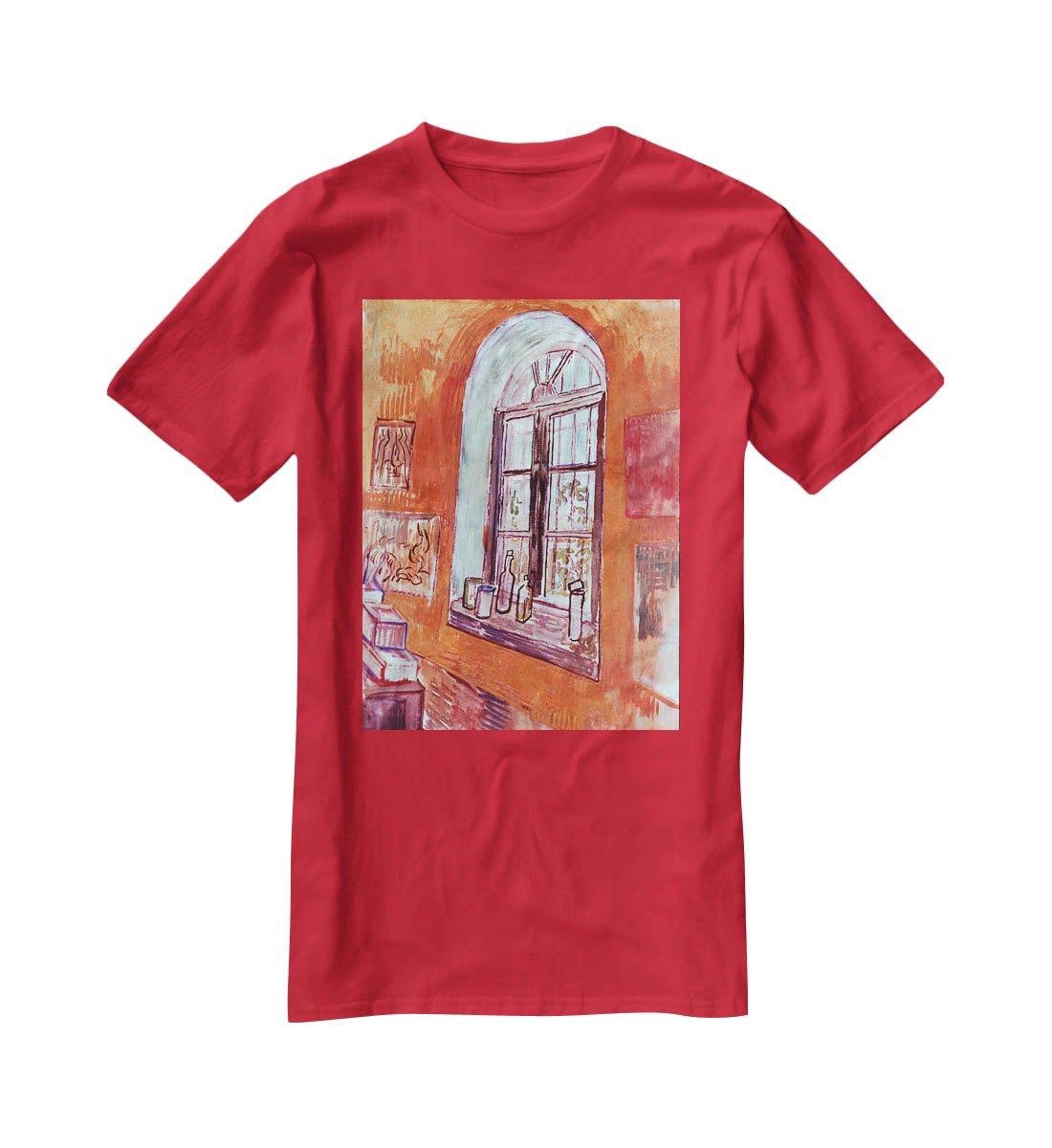 Window of Vincent s Studio at the Asylum by Van Gogh T-Shirt - Canvas Art Rocks - 4