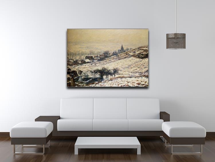 Winter At Giverny 1885 by Monet Canvas Print & Poster - Canvas Art Rocks - 4