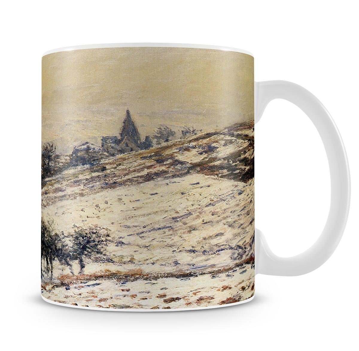 Winter At Giverny 1885 by Monet Mug - Canvas Art Rocks - 4