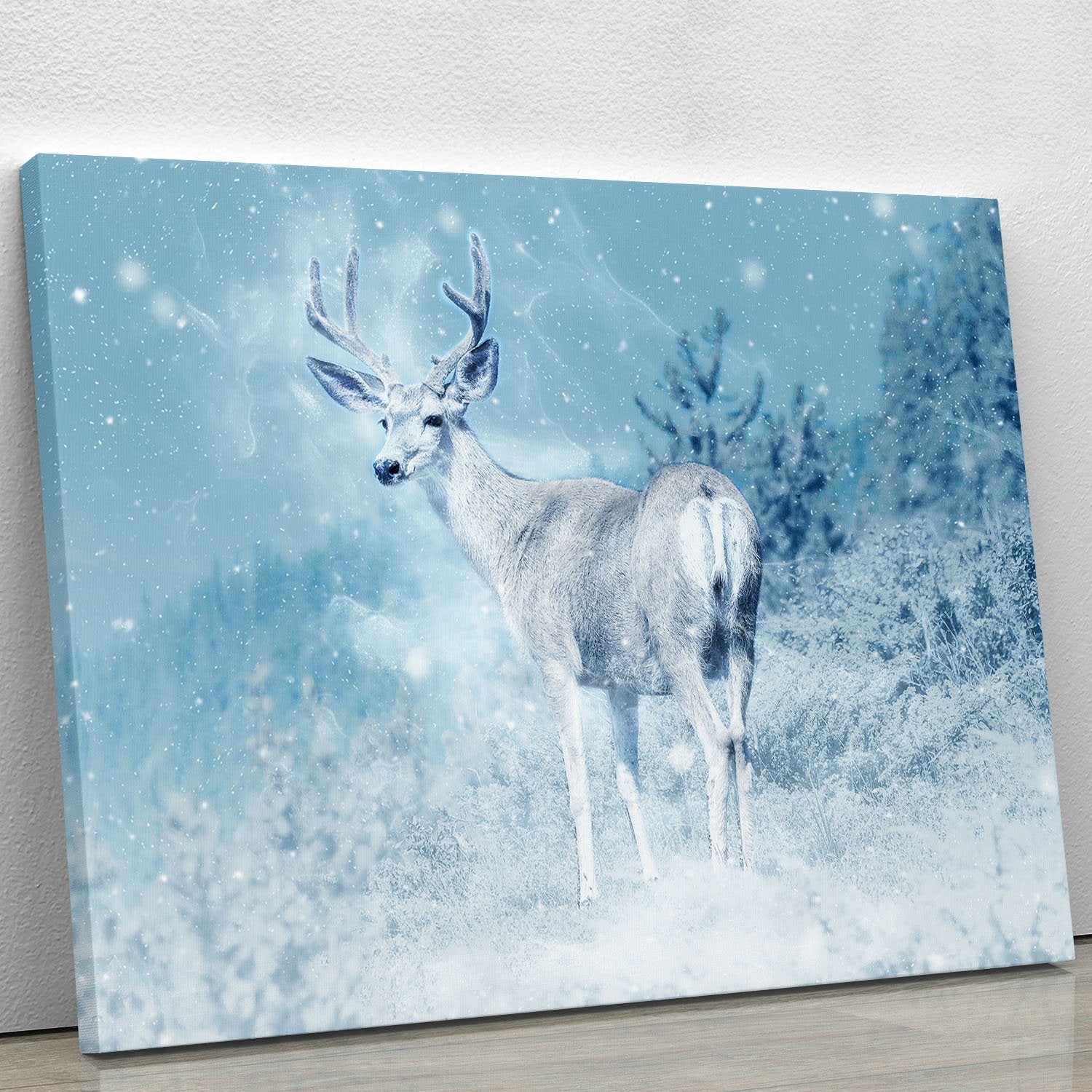 Winter Moose Canvas Print or Poster
