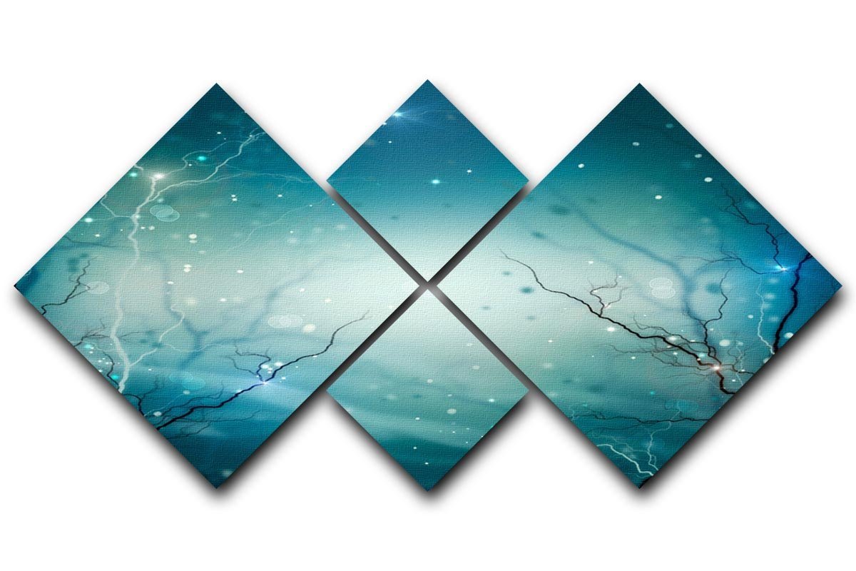Winter Nature Abstract 4 Square Multi Panel Canvas  - Canvas Art Rocks - 1