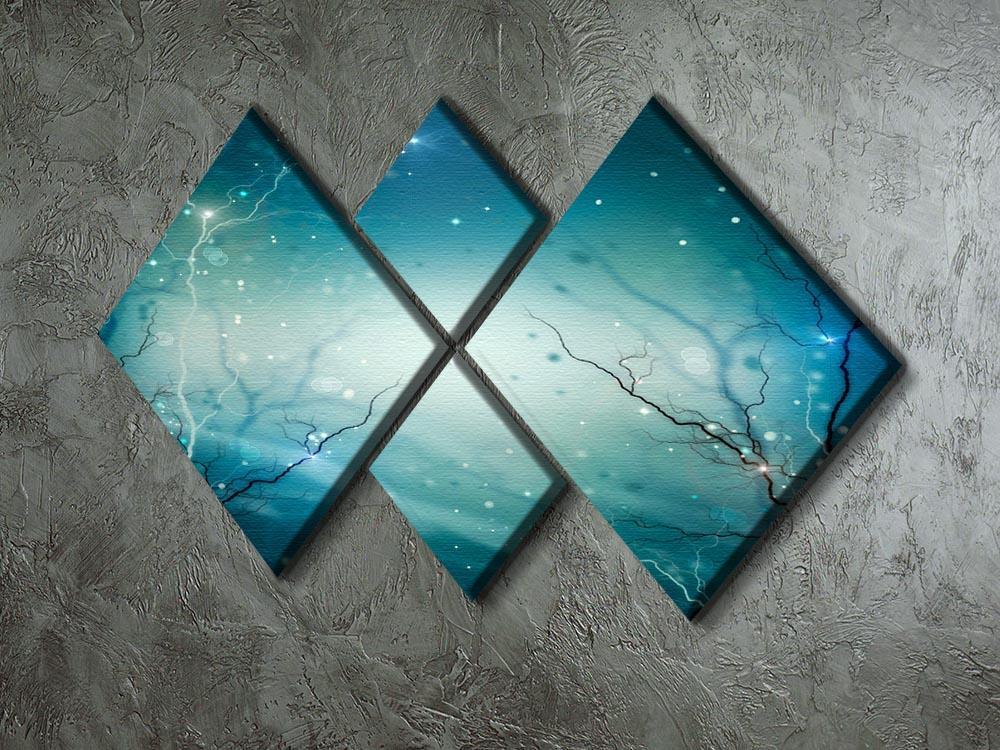 Winter Nature Abstract 4 Square Multi Panel Canvas  - Canvas Art Rocks - 2
