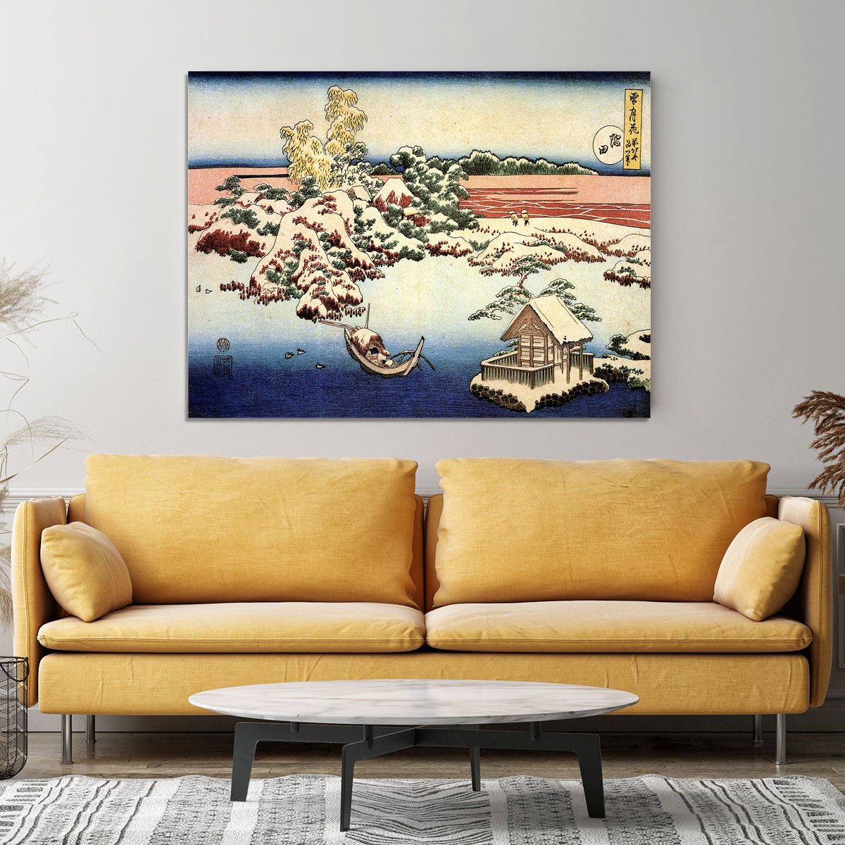 Winter landscape of Suda by Hokusai Canvas Print or Poster