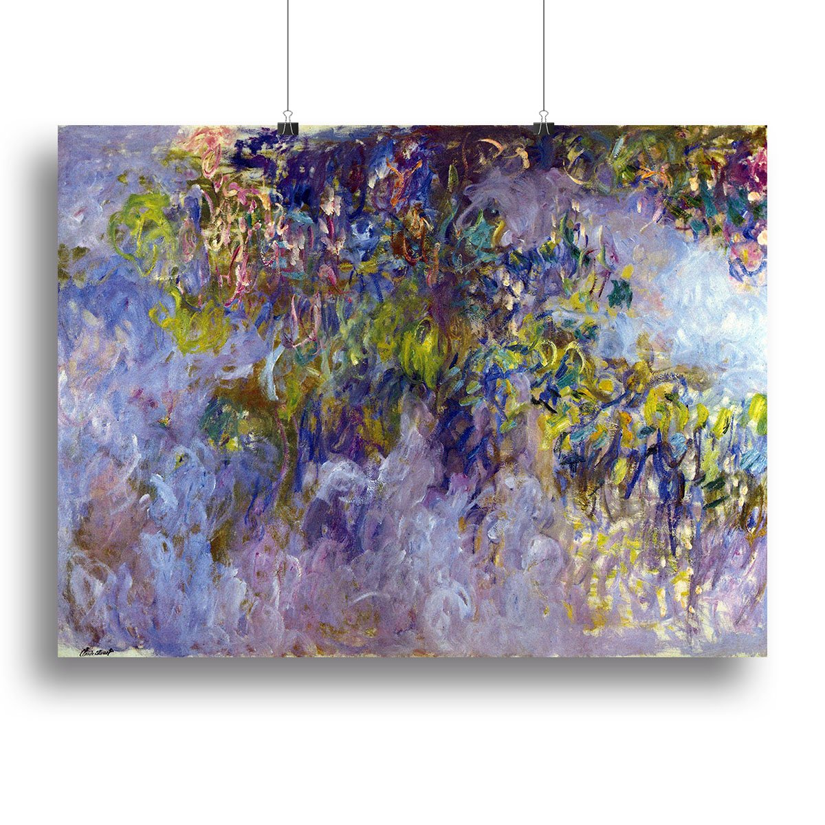 Wisteria 1 by Monet Canvas Print or Poster