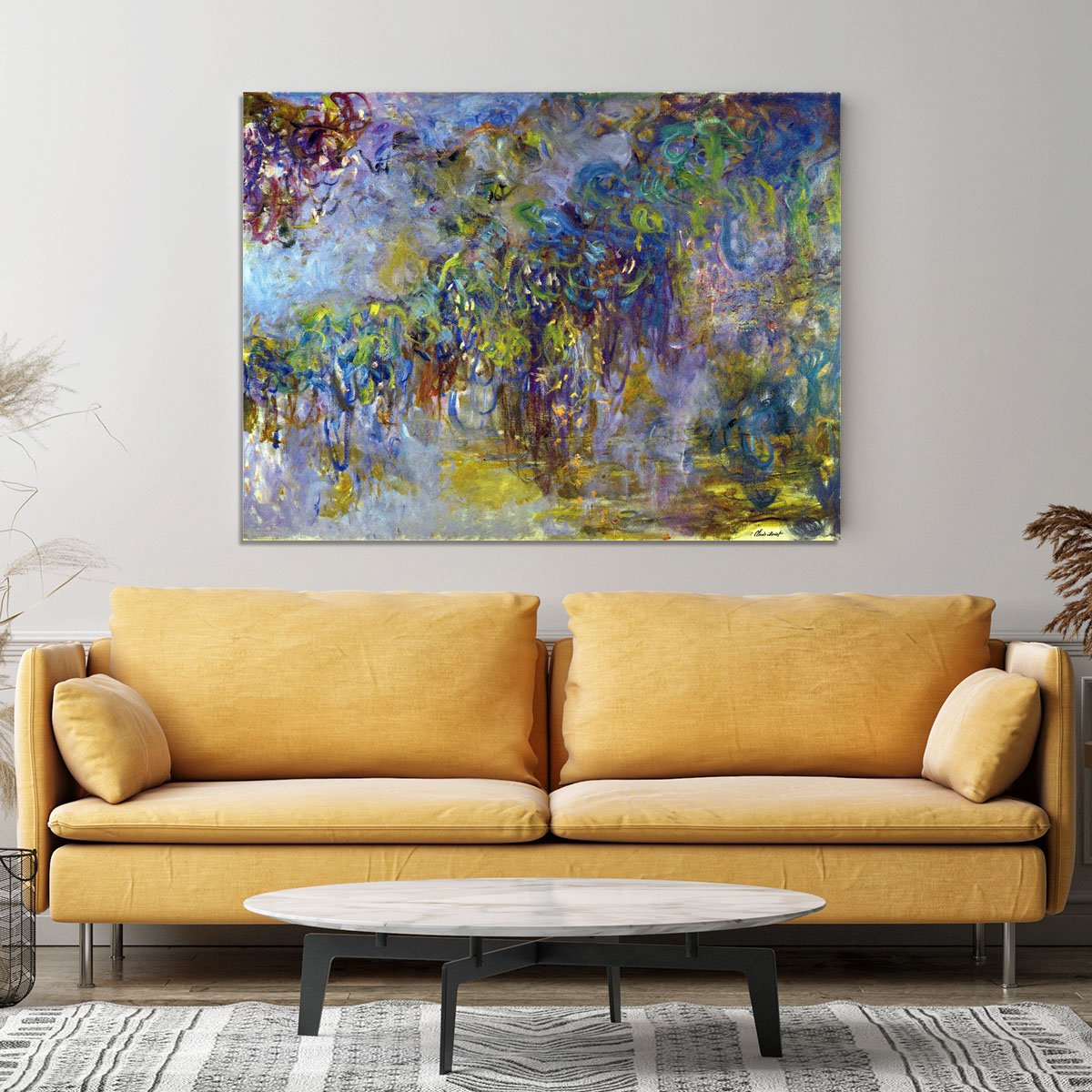 Wisteria 2 by Monet Canvas Print or Poster