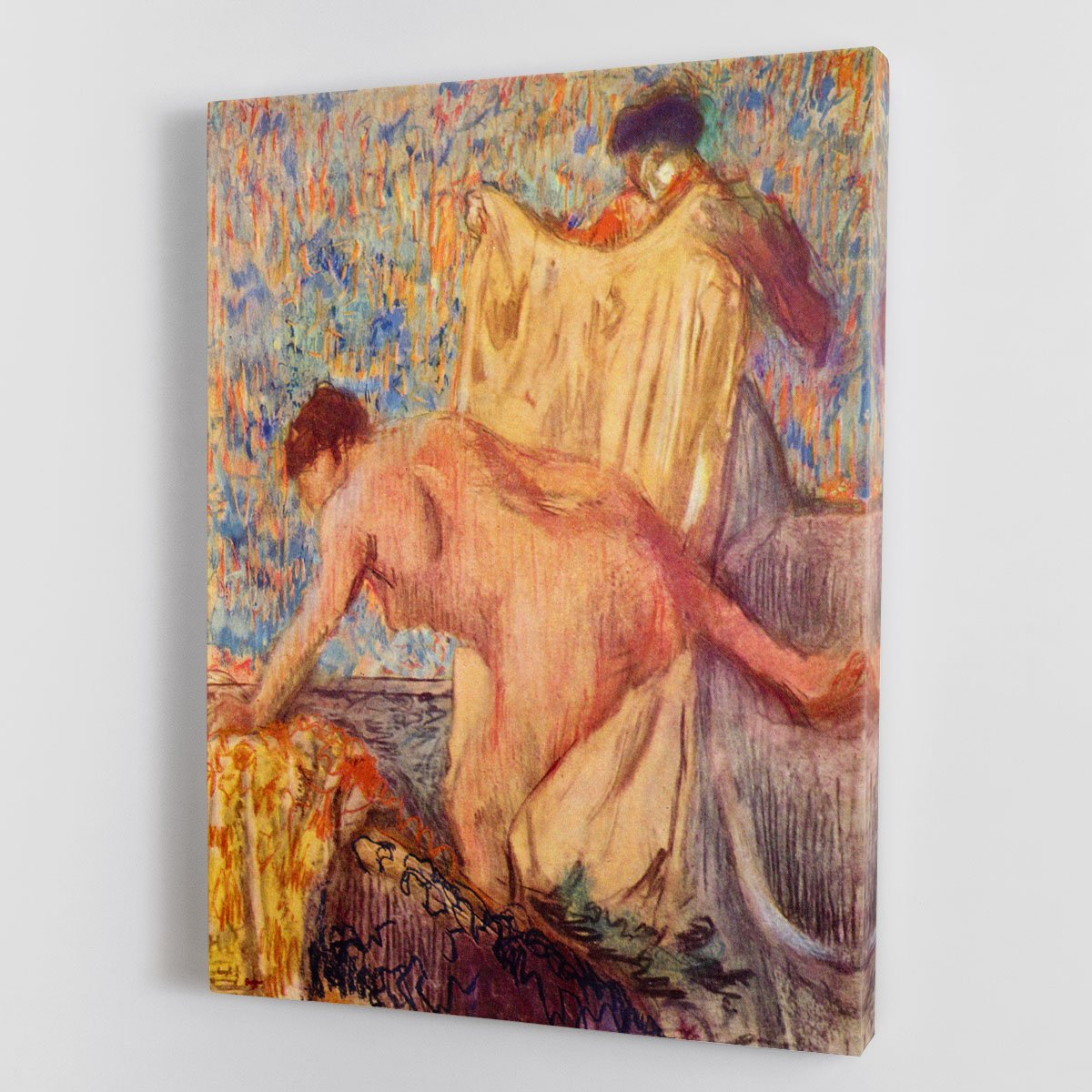 Withdrawing from the bathtub by Degas Canvas Print or Poster