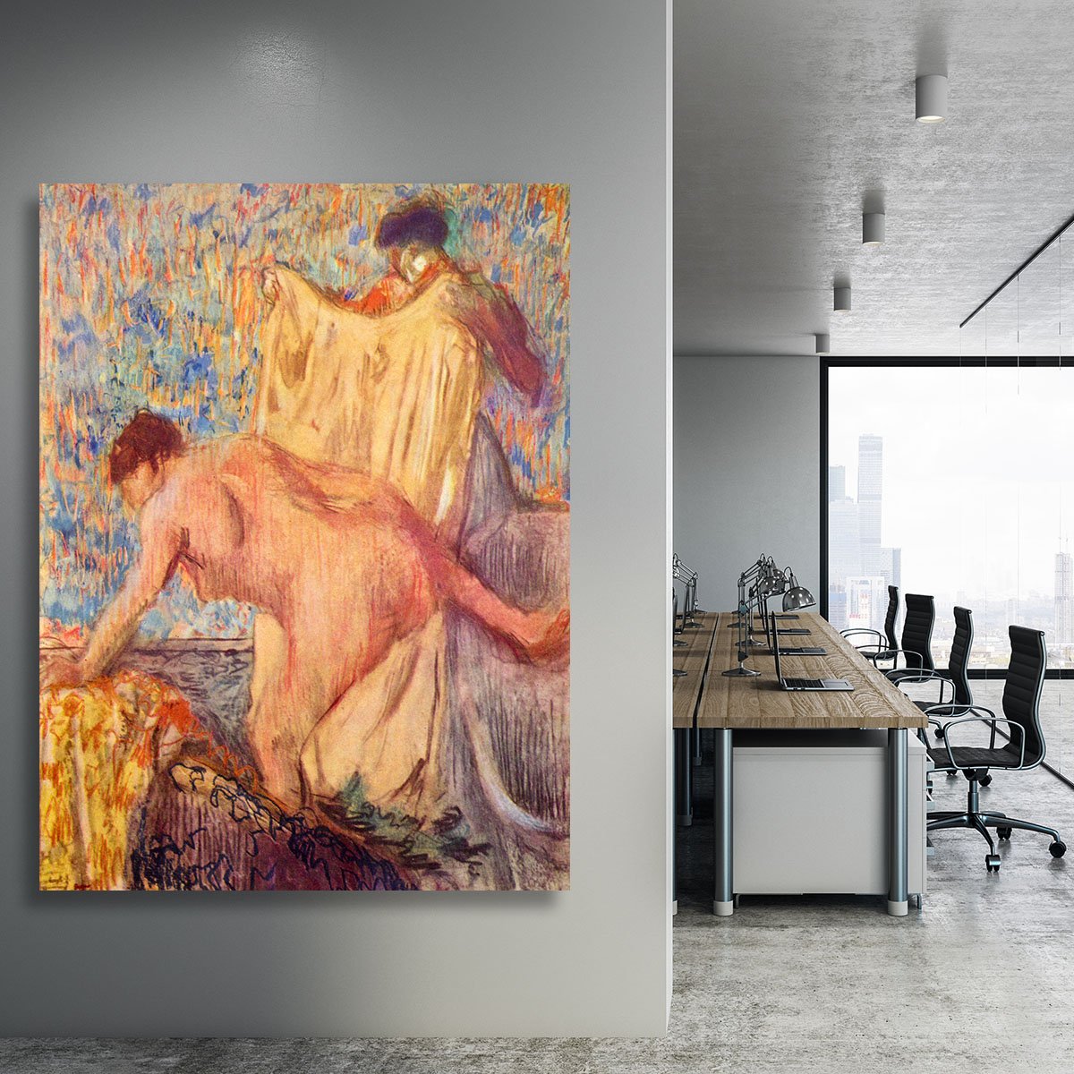 Withdrawing from the bathtub by Degas Canvas Print or Poster