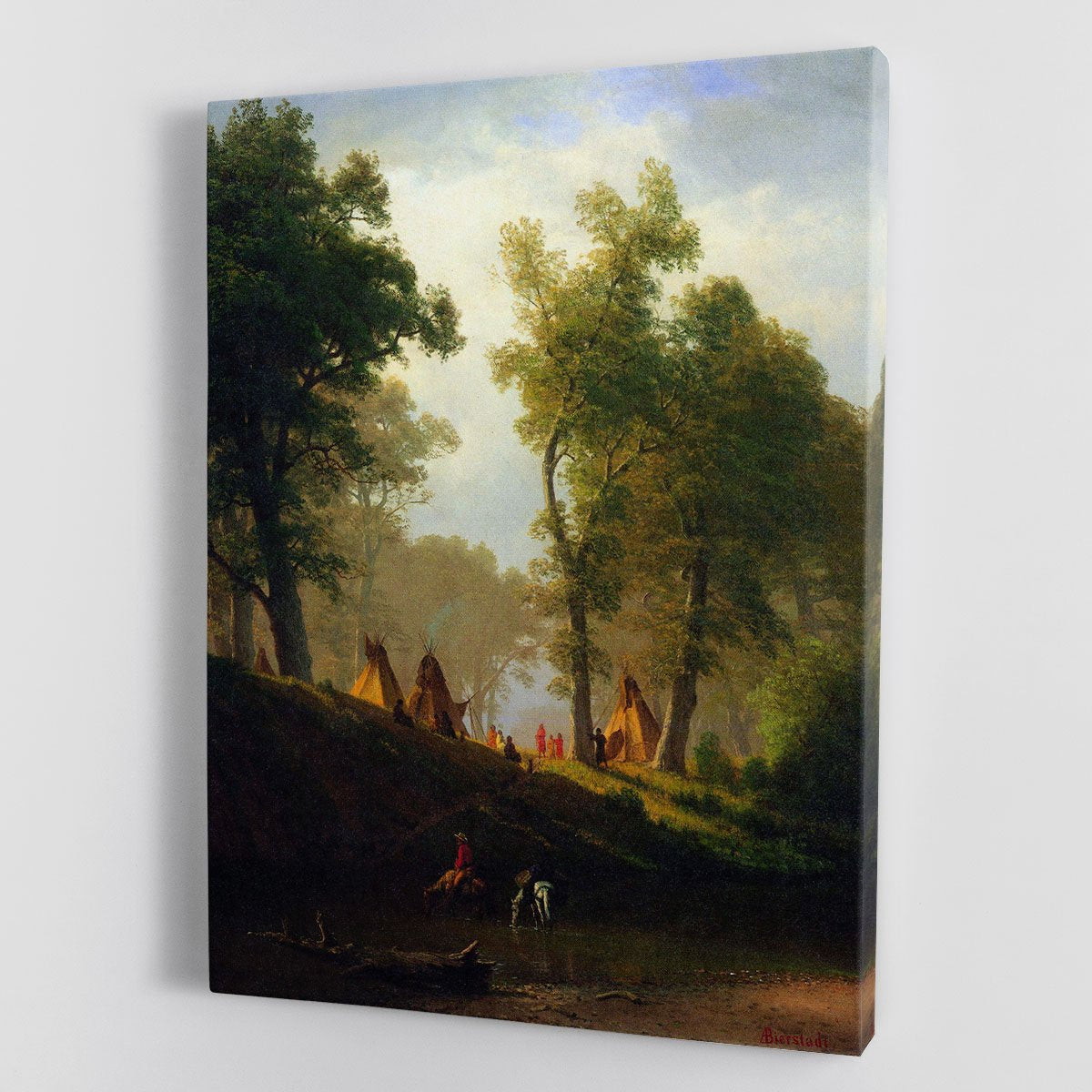 Wolf River Kansas by Bierstadt Canvas Print or Poster