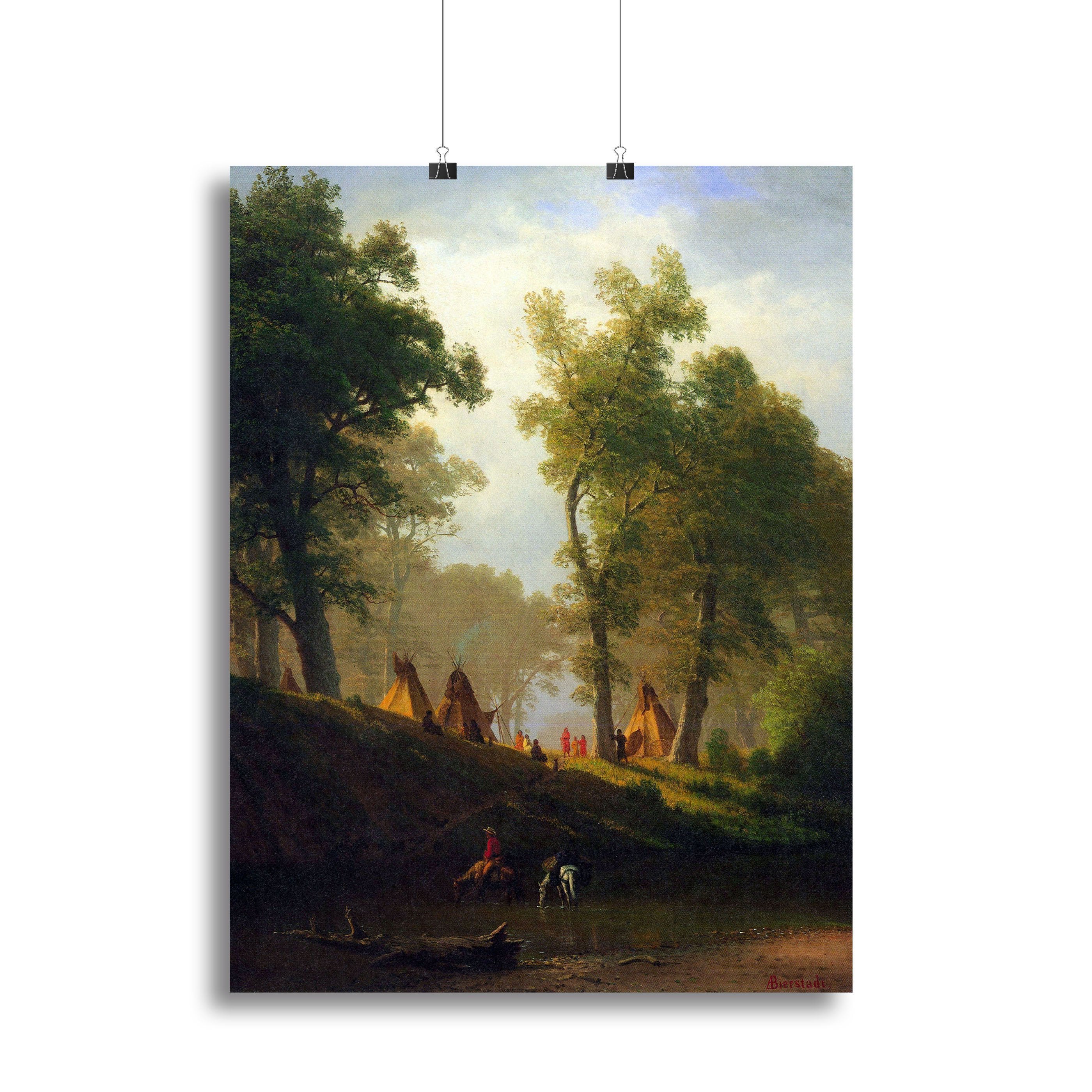Wolf River Kansas by Bierstadt Canvas Print or Poster