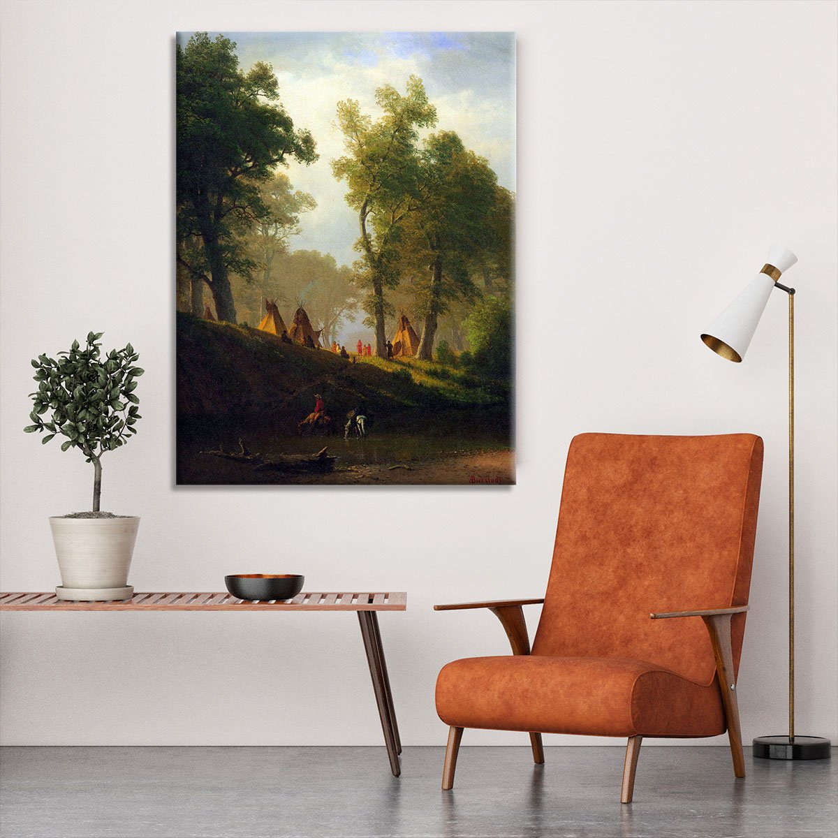 Wolf River Kansas by Bierstadt Canvas Print or Poster