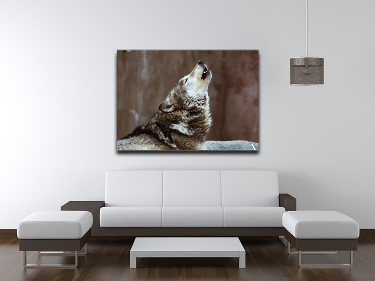 Wolves howl in Moscow Zoo Canvas Print or Poster - Canvas Art Rocks - 4