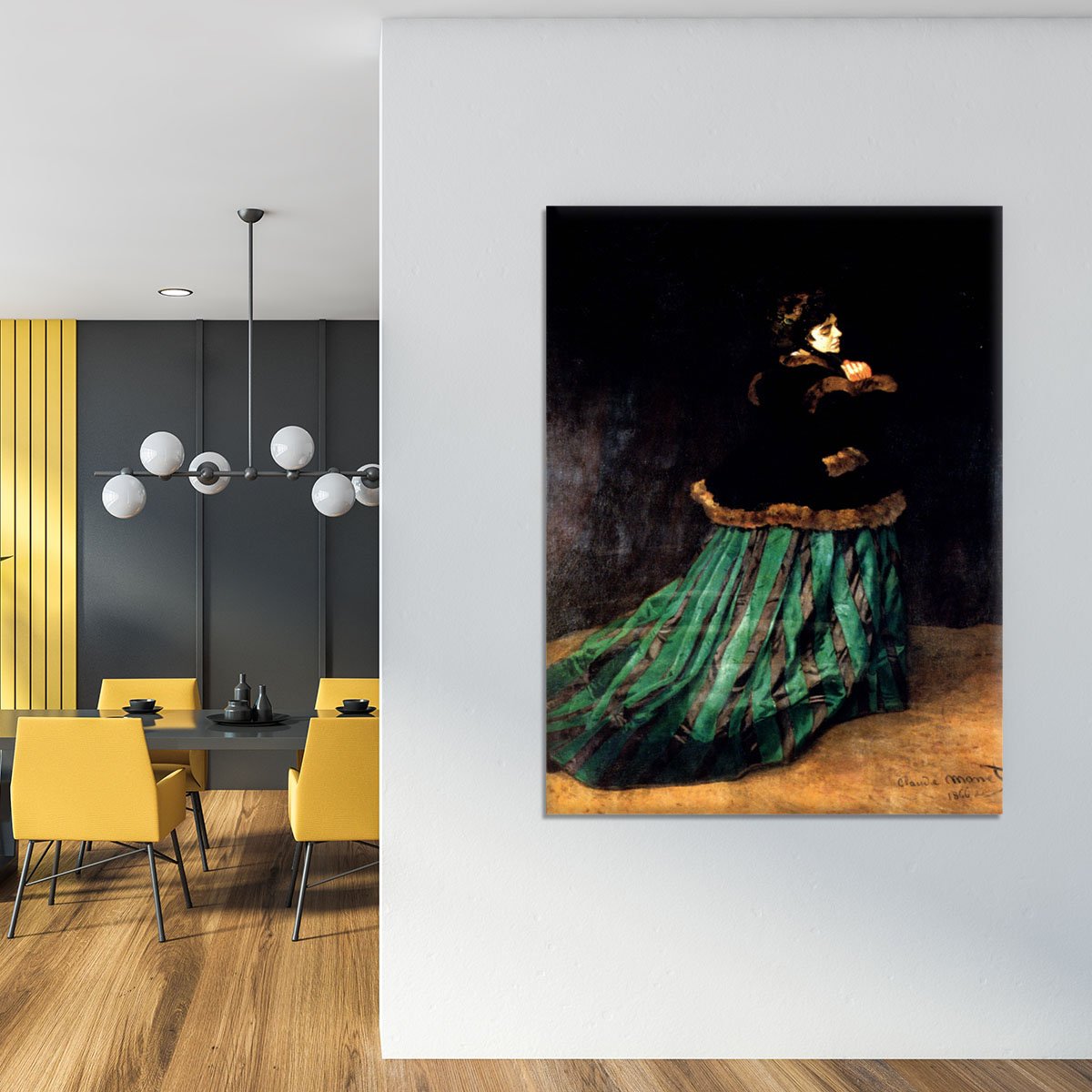 Woman In A Green Dress by Monet Canvas Print or Poster