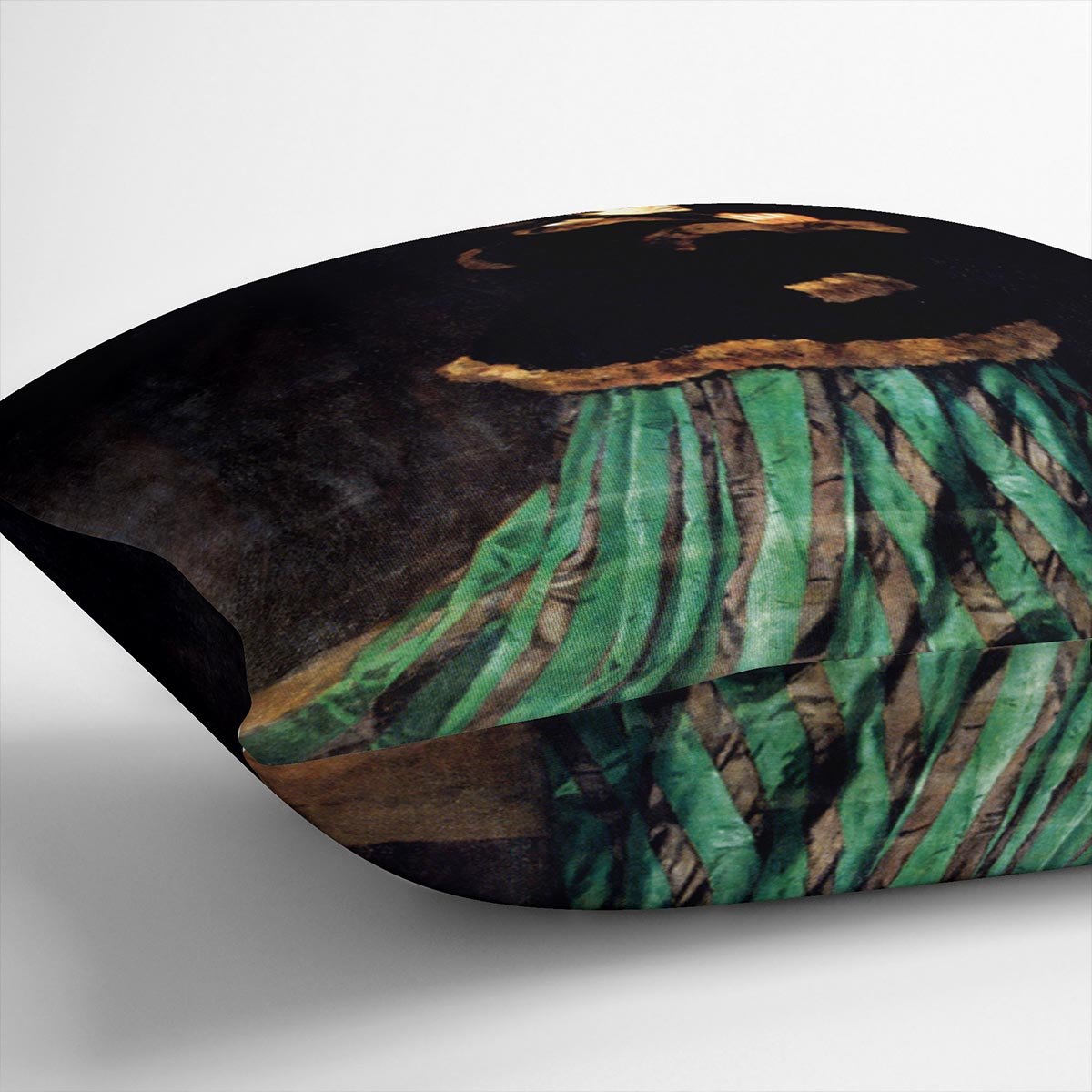 Woman In A Green Dress by Monet Throw Pillow